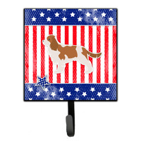"Caroline's Treasures USA Patriotic Cavalier King Charles Spaniel Leash or Key Holder BB3349SH4, Small, Multicolor"