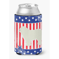 "Caroline's Treasures USA Patriotic Komondor Can or Bottle Hugger BB3355CC, Can Hugger, Multicolor"