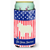 "Caroline's Treasures USA Patriotic Komondor Beverage Insulator Hugger, Tall Boy, Multicolor"