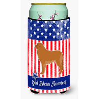 "Caroline's Treasures USA Patriotic Leon Berger Beverage Insulator Hugger, Tall Boy, Multicolor"