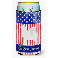 "Caroline's Treasures USA Patriotic Samoyed Beverage Insulator Hugger, Tall Boy, Multicolor"