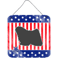 "Caroline's Treasures USA Patriotic Puli Wall or Door Hanging Prints BB3363DS66, 6"" x 6"", Multicolor"