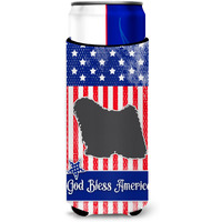 "Caroline's Treasures USA Patriotic Puli Michelob Ultra Hugger For Slim Cans, Slim Can, Multicolor"