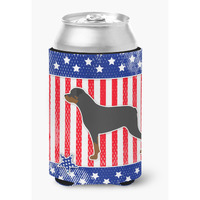 "Caroline's Treasures USA Patriotic Rottweiler Can or Bottle Hugger BB3366CC, Can Hugger, Multicolor"