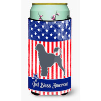 "Caroline's Treasures USA Patriotic Portuguese Water Dog Tall Boy Beverage Insulator Hugger, Multicolor"