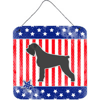 "Caroline's Treasures USA Patriotic Giant Schnauzer Wall or Door Hanging Prints BB3373DS66, 6"" x 6"", Multicolor"