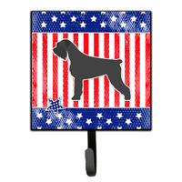 "Caroline's Treasures USA Patriotic Giant Schnauzer Leash or Key Holder BB3373SH4, Small, Multicolor"