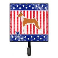 "Caroline's Treasures USA Patriotic Basenji Leash or Key Holder BB3374SH4, Small, Multicolor"