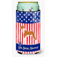 "Caroline's Treasures USA Patriotic Basenji Tall Boy Beverage Insulator Hugger, Multicolor"