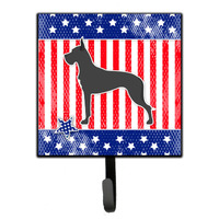 "Caroline's Treasures USA Patriotic Dane Leash or Key Holder BB3375SH4, Small, Multicolor"