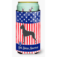 "Caroline's Treasures USA Patriotic Great Dane Tall Boy Beverage Insulator Hugger, Multicolor"