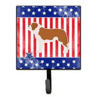 "Caroline's Treasures USA Patriotic Saint Bernard Leash or Key Holder BB3376SH4, Small, Multicolor"