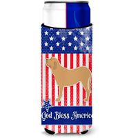 "Caroline's Treasures USA Patriotic Fila Brasileiro Michelob Ultra Hugger For Slim Cans, Slim Can, Multicolor"
