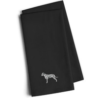 "Caroline's Treasures BB3383BKTWE Dalmatian Black Embroidered Kitchen Towel (Set of 2), 28"" H x 19"" W, Multicolor"