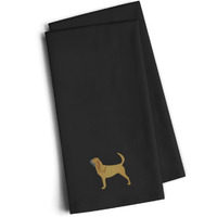 "Caroline's Treasures BB3384BKTWE Bloodhound Black Embroidered Kitchen Towel (Set of 2), 28"" H x 19"" W, Multicolor"