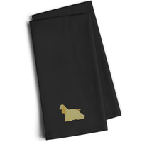 "Caroline's Treasures BB3386BKTWE Cocker Spaniel Black Embroidered Kitchen Towel (Set of 2), 28"" H x 19"" W, Multicolor"