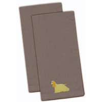 "Caroline's Treasures BB3386GYTWE Cocker Spaniel Gray Embroidered Kitchen Towel (Set of 2), 28"" x 19"", Multicolor"
