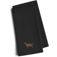 "Caroline's Treasures BB3393BKTWE Irish Setter Black Embroidered Kitchen Towel (Set of 2), 28"" H x 19"" W, Multicolor"