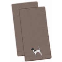 "Caroline's Treasures BB3395GYTWE English Pointer Gray Embroidered Kitchen Towel (Set of 2), 28"" x 19"", Multicolor"