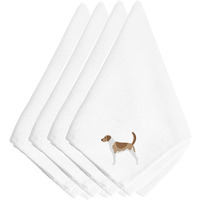 "Caroline's Treasures BB3398NPKE American Foxhound Embroidered Napkins (Set of 4), 20"", Multicolor"