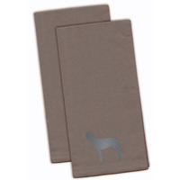 "Caroline's Treasures BB3403GYTWE Irish Wolfhound Gray Embroidered Kitchen Towel (Set of 2), 28"" x 19"", Multicolor"