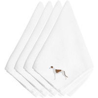 "Caroline's Treasures BB3405NPKE Greyhound Embroidered Napkins (Set of 4), 20"", Multicolor"