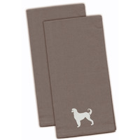 "Caroline's Treasures BB3406GYTWE Afghan Hound Gray Embroidered Kitchen Towel (Set of 2), 28"" x 19"", Multicolor"