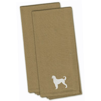 "Caroline's Treasures BB3406TNTWE Afghan Hound Tan Embroidered Kitchen Towel (Set of 2), 28"" x 19"", Multicolor"