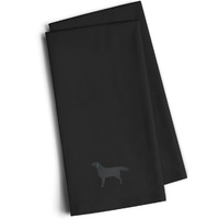 "Caroline's Treasures BB3408BKTWE Black Labrador Retriever Black Embroidered Kitchen Towel (Set of 2), 28"" H x 19"" W, Multicolor"