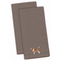 "Caroline's Treasures BB3410GYTWE Beagle Gray Embroidered Kitchen Towel (Set of 2), 28"" x 19"", Multicolor"