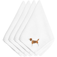 "Caroline's Treasures BB3410NPKE Beagle Embroidered Napkins (Set of 4), 20"", Multicolor"
