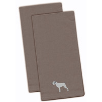"Caroline's Treasures BB3411GYTWE German Wirehaired Pointer Gray Embroidered Kitchen Towel (Set of 2), 28"" x 19"", Multicolor"