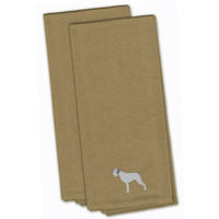 "Caroline's Treasures BB3411TNTWE German Wirehaired Pointer Tan Embroidered Kitchen Towel (Set of 2), 28"" x 19"", Multicolor"