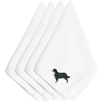 "Caroline's Treasures BB3419NPKE Bernese Mountain Dog Embroidered Napkins (Set of 4), 20"", Multicolor"