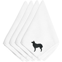 "Caroline's Treasures BB3421NPKE Croatian Sheepdog Embroidered Napkins (Set of 4), 20"", Multicolor"