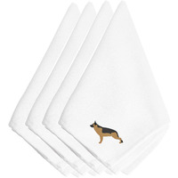 "Caroline's Treasures BB3424NPKE German Shepherd Embroidered Napkins (Set of 4), 20"", Multicolor"
