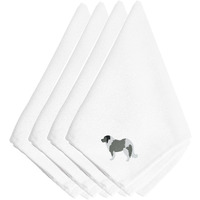"Caroline's Treasures BB3425NPKE Caucasian Shepherd Dog Embroidered Napkins (Set of 4), 20"", Multicolor"
