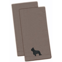 "Caroline's Treasures BB3426GYTWE Briard Gray Embroidered Kitchen Towel (Set of 2), 28"" x 19"", Multicolor"