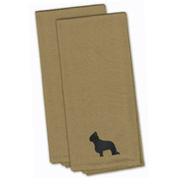 "Caroline's Treasures BB3426TNTWE Briard Tan Embroidered Kitchen Towel (Set of 2), 28"" x 19"", Multicolor"