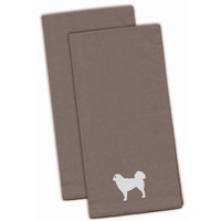 "Caroline's Treasures BB3427GYTWE Polish Tatra Sheepdog Gray Embroidered Kitchen Towel (Set of 2), 28"" x 19"", Multicolor"