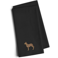 "Caroline's Treasures BB3429BKTWE Australian Kelpie Dog Black Embroidered Kitchen Towel (Set of 2), 28"" H x 19"" W, Multicolor"