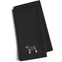 "Caroline's Treasures BB3435BKTWE Lowchen Black Embroidered Kitchen Towel (Set of 2), 28"" H x 19"" W, Multicolor"