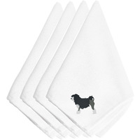 "Caroline's Treasures BB3435NPKE Lowchen Embroidered Napkins (Set of 4), 20"", Multicolor"