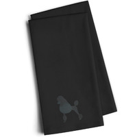 "Caroline's Treasures BB3439BKTWE Poodle Black Embroidered Kitchen Towel (Set of 2), 28"" H x 19"" W, Multicolor"