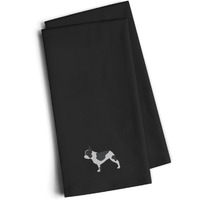 "Caroline's Treasures BB3441BKTWE French Bulldog Black Embroidered Kitchen Towel (Set of 2), 28"" H x 19"" W, Multicolor"