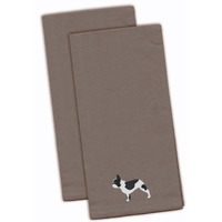 "Caroline's Treasures BB3441GYTWE French Bulldog Gray Embroidered Kitchen Towel (Set of 2), 28"" x 19"", Multicolor"