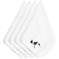 "Caroline's Treasures BB3441NPKE French Bulldog Embroidered Napkins (Set of 4), 20"", Multicolor"