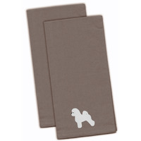 "Caroline's Treasures BB3445GYTWE Bichon Frise Gray Embroidered Kitchen Towel (Set of 2), 28"" x 19"", Multicolor"