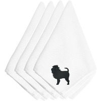 "Caroline's Treasures BB3448NPKE Affenpinscher Embroidered Napkins (Set of 4), 20"", Multicolor"