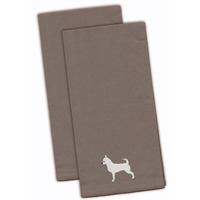 "Caroline's Treasures BB3450GYTWE Chihuahua Gray Embroidered Kitchen Towel (Set of 2), 28"" x 19"", Multicolor"